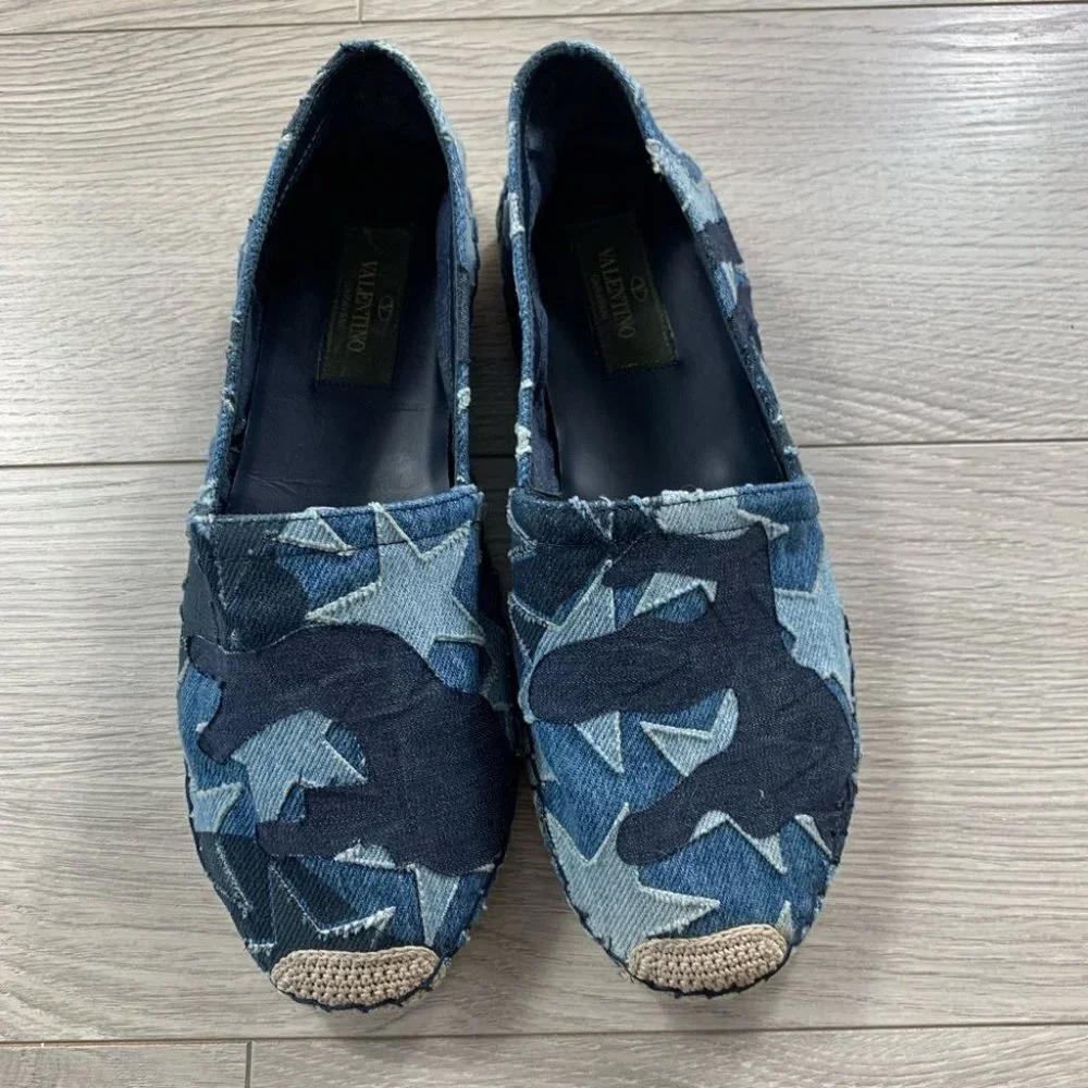 Valentino Garavani Camouflage Camustars Espadrille Flats Shoes